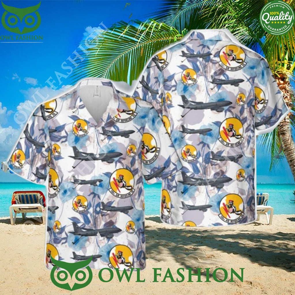 Alaska Air National Guard 168th Air Refueling Squadron Boeing KC 135R Stratotanker 3D Hawaiian Shirt