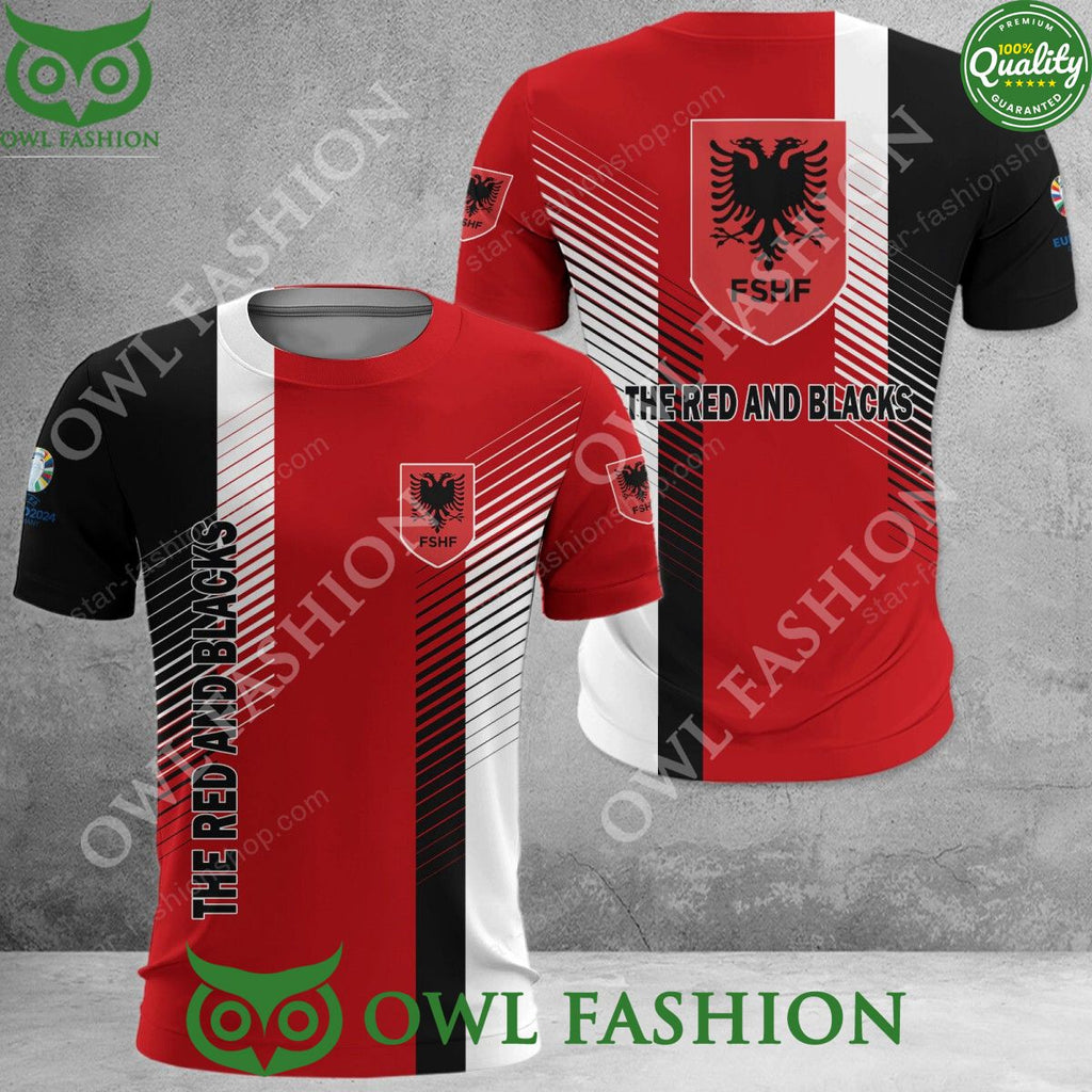 Albania national football team FSHF The Red and Blacks Euro 2024 polo shirt