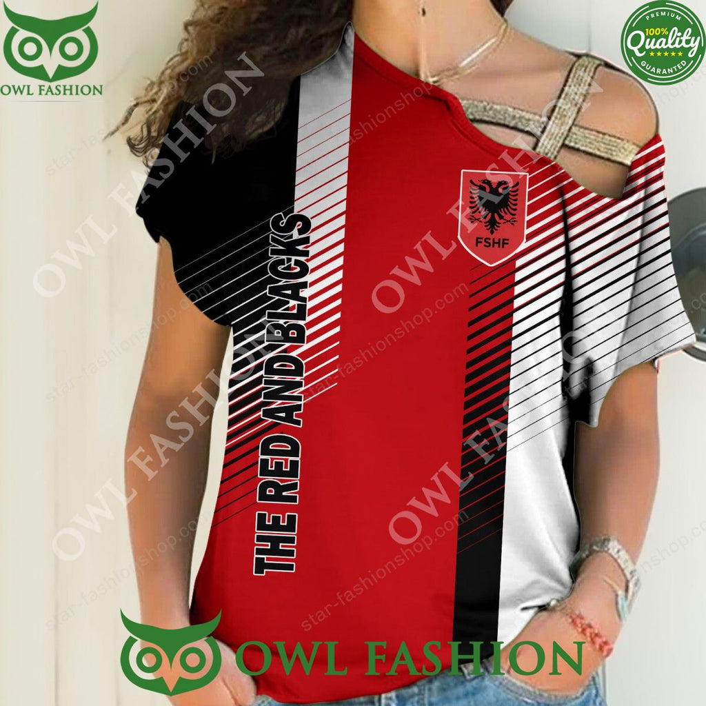 Albania national football team FSHF The Red and Blacks Euro 2024 polo shirt