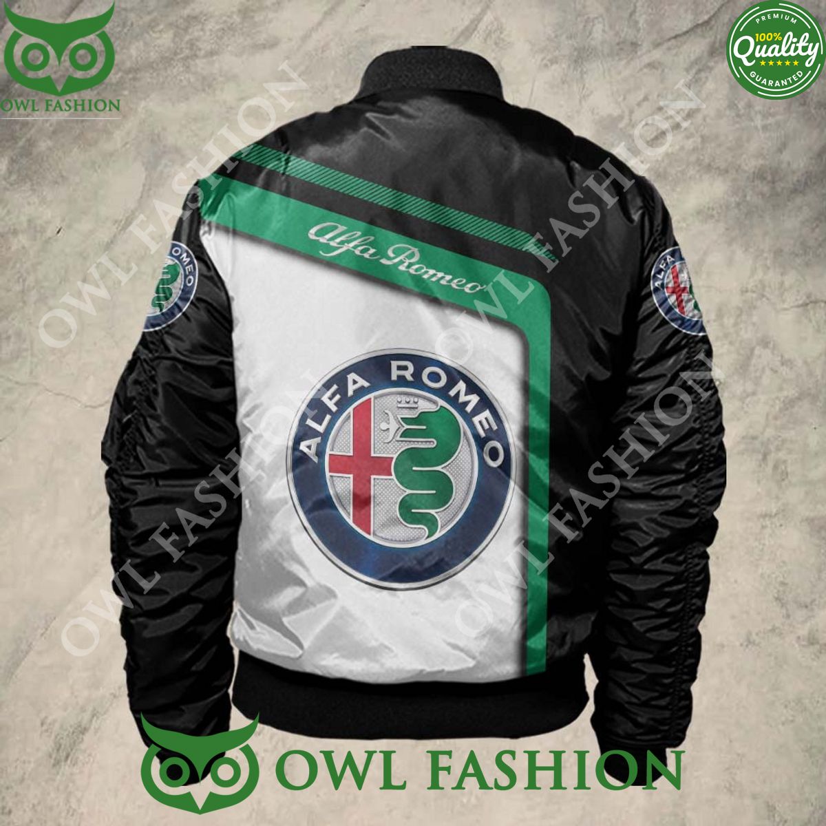 Alfa Romeo Car Bomber Jacket Printed