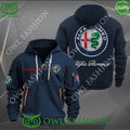 Alfa Romeo Custom Name 2D Half Zipper Hoodie