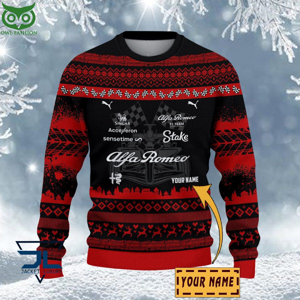 Alfa Romeo F1 Team Customized Ugly Sweater