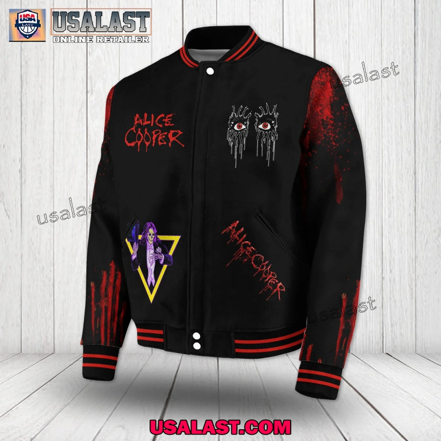 Alice Cooper Screaming My Name Baseball Jacket
