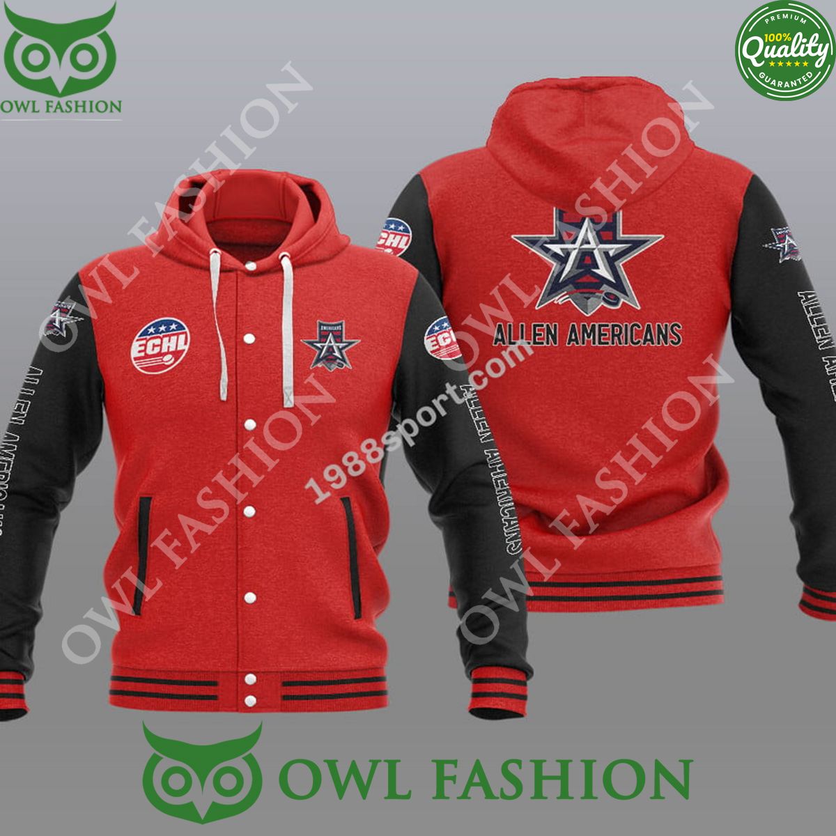 ALLEN AMERICANS Ice hockey team NHL baseball Jacket Varsity