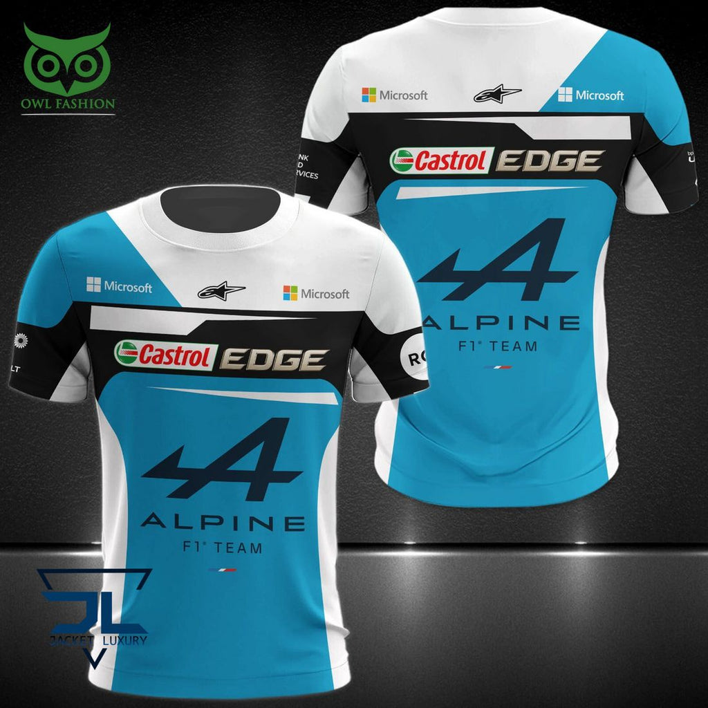 Alpine F1 Team Blue White 3D Shirt