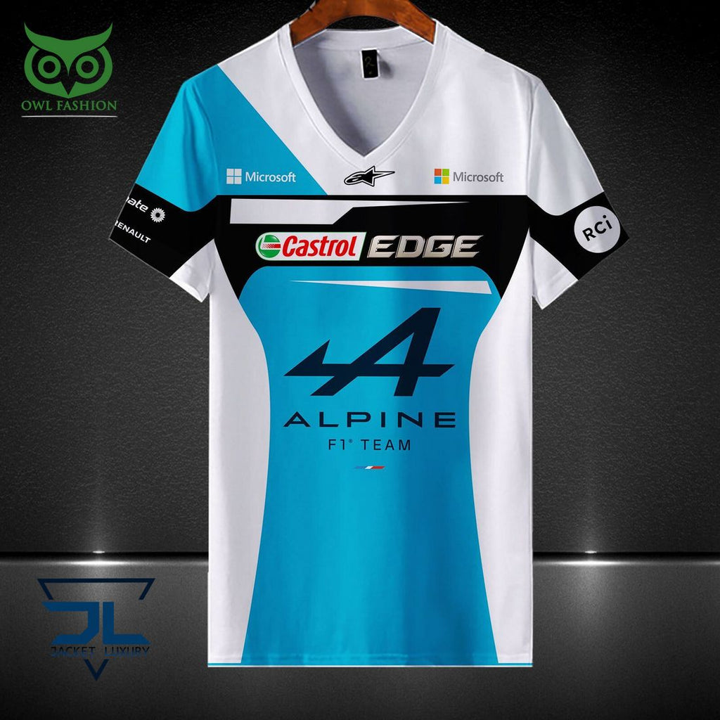 Alpine F1 Team Blue White 3D Shirt