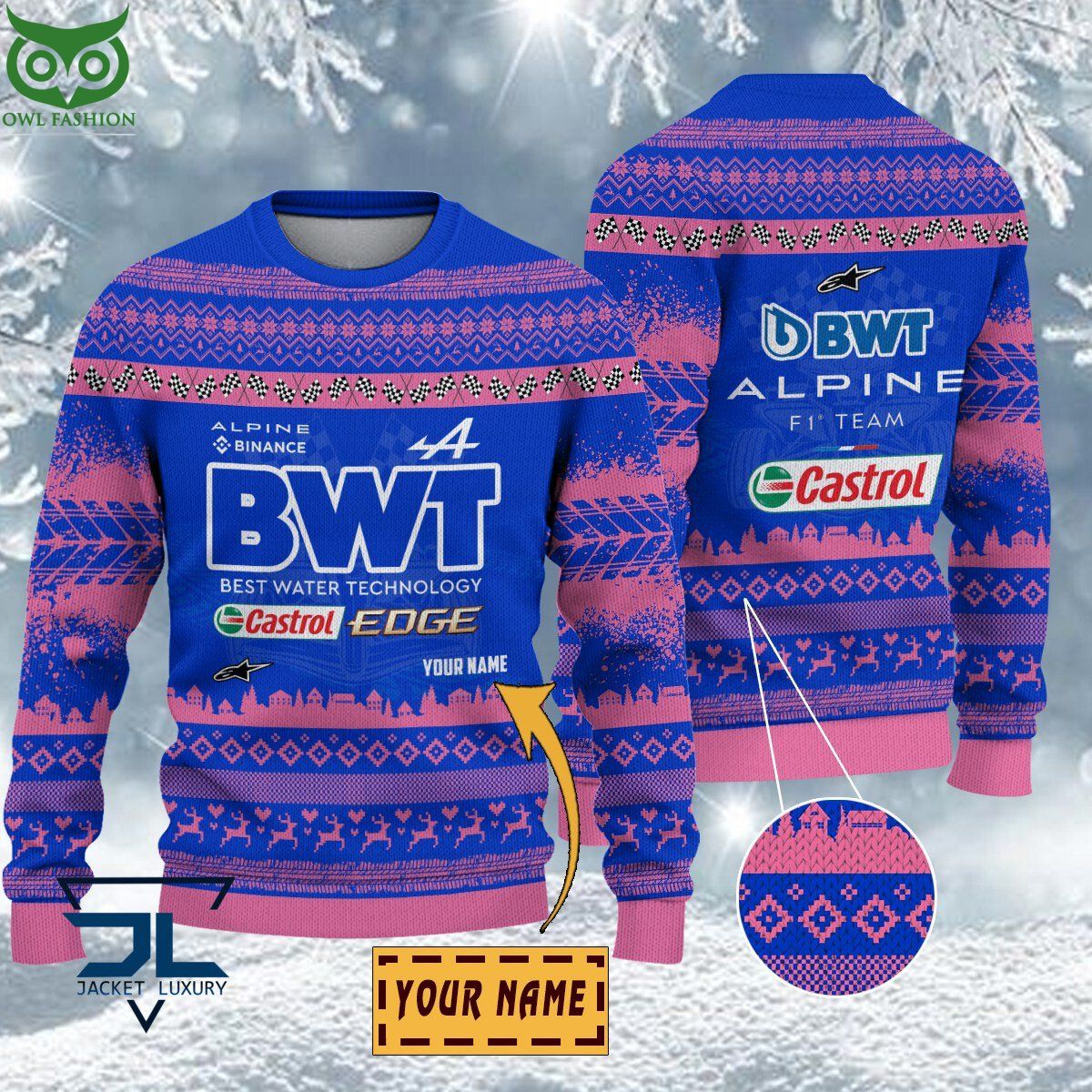 Alpine F1 Team Customized Ugly Sweater