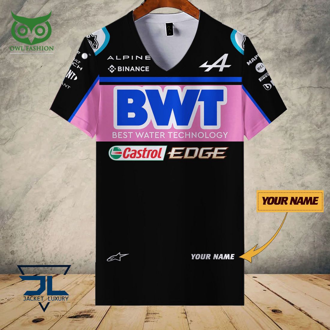Alpine F1 Team Pink Black 3D Shirt
