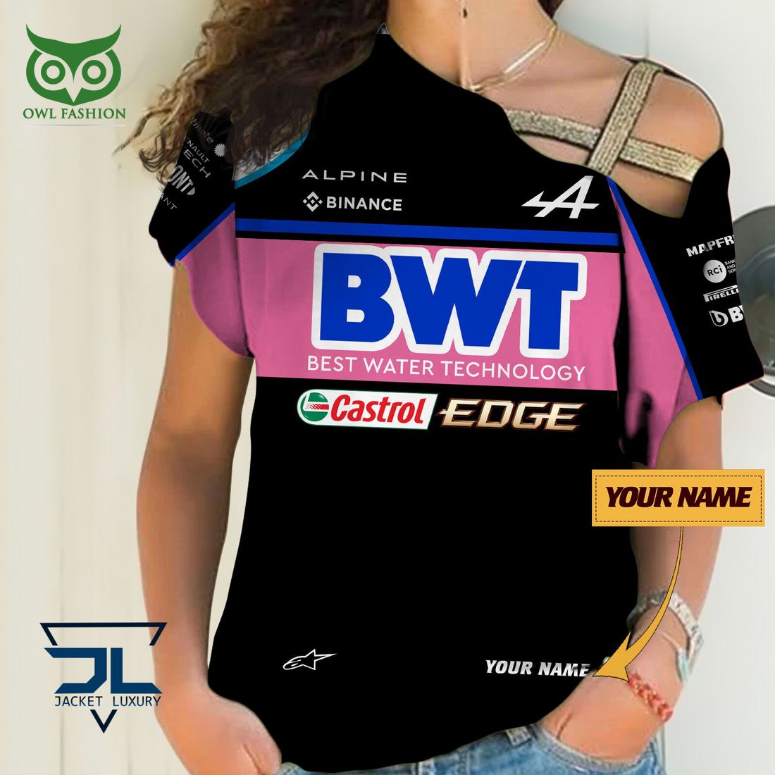 Alpine F1 Team Pink Black 3D Shirt