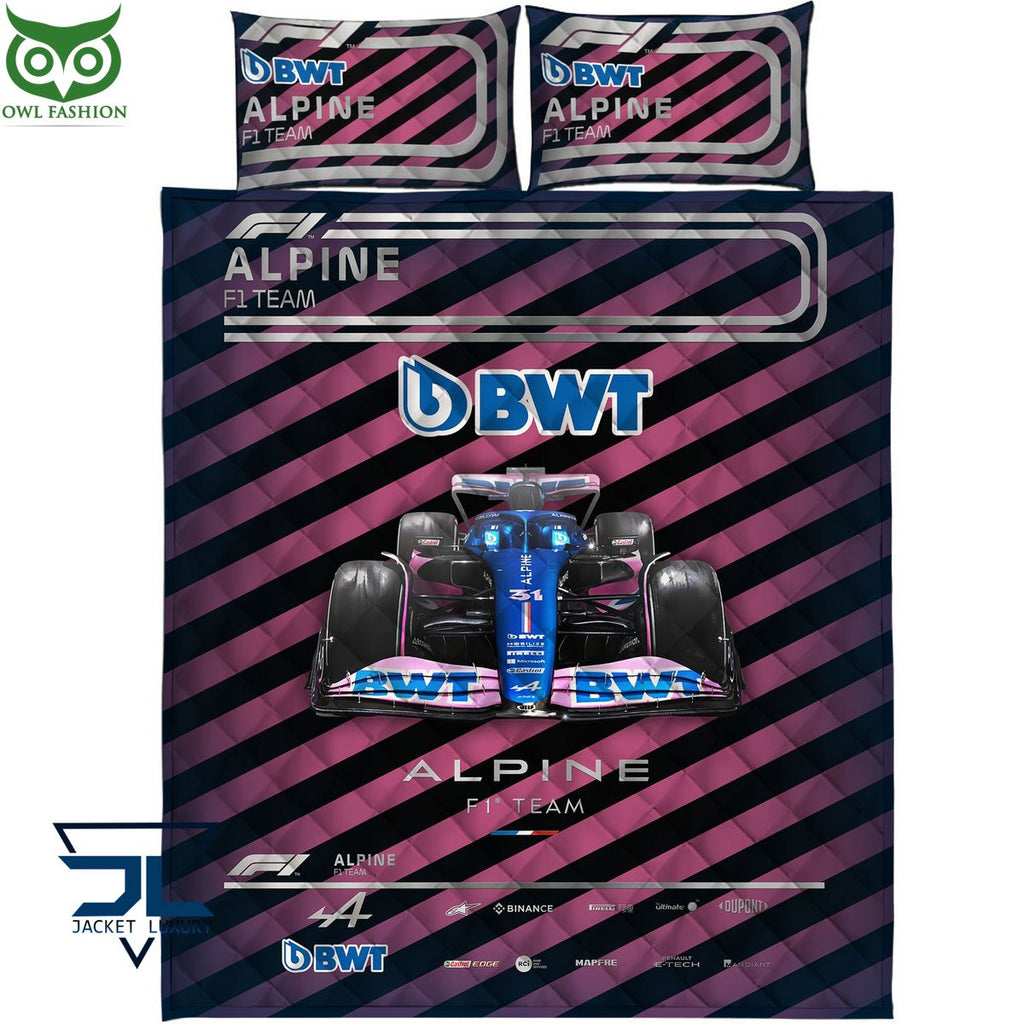 Alpine F1 Team Quilt Bedding Set