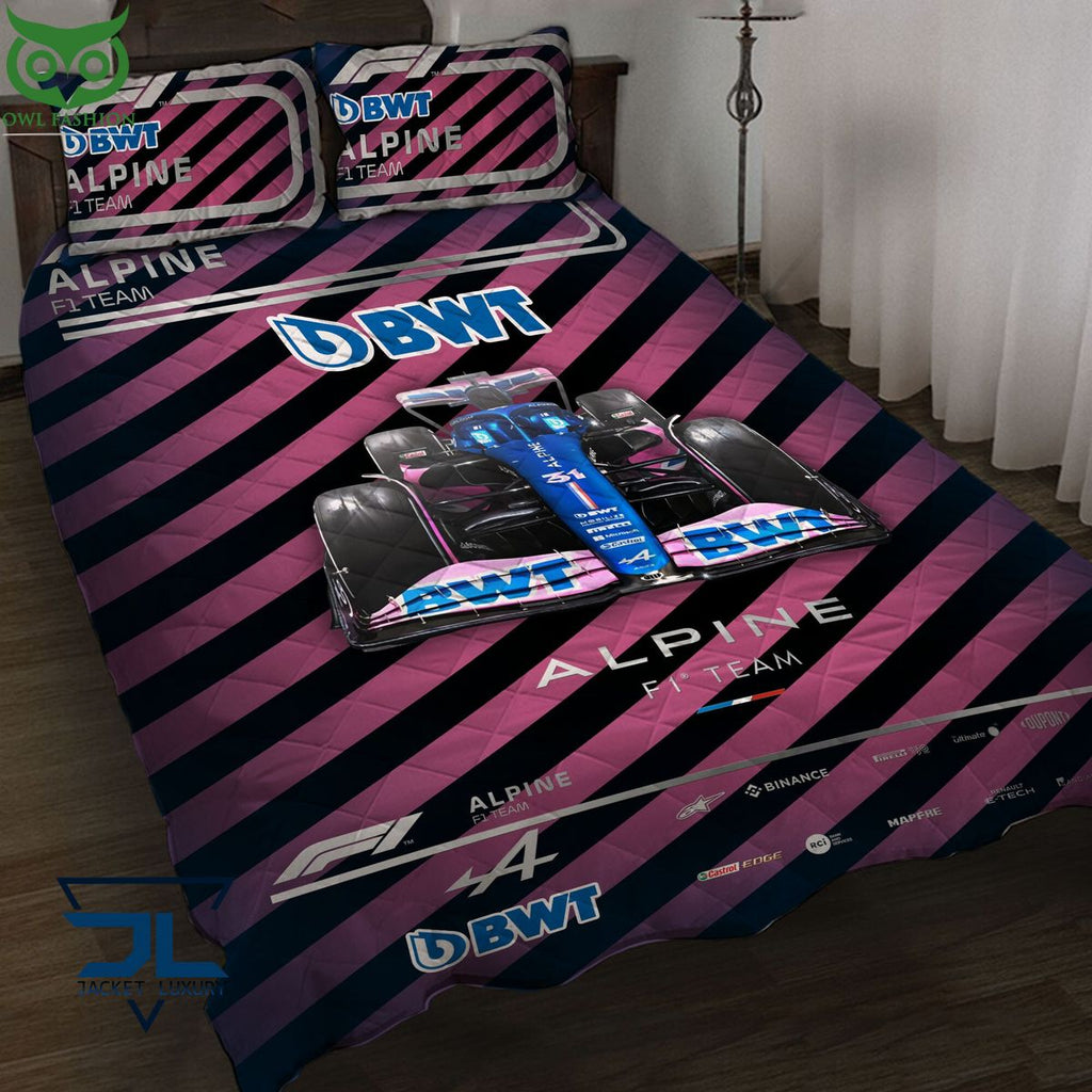 Alpine F1 Team Quilt Bedding Set
