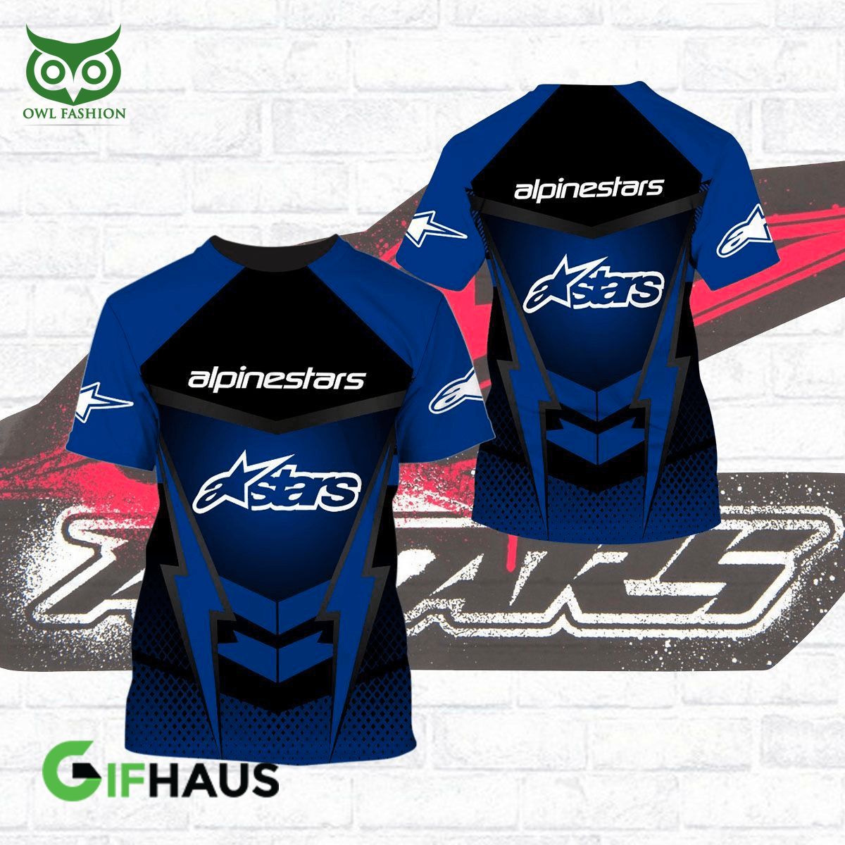 Alpinestars Sport Brand Blue Golf 3D Tshirt