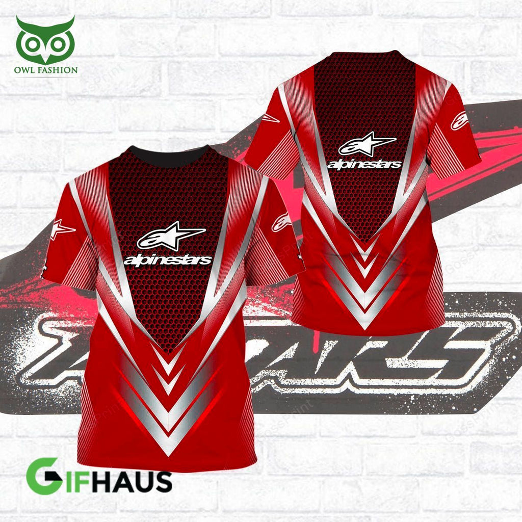 Alpinestars Sport Brand Red Golf 3D Tshirt