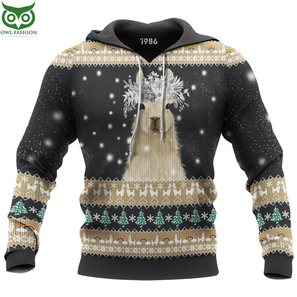 Amazing Llama Christmas Sweater 3D AOP Ugly Sweater Jumper