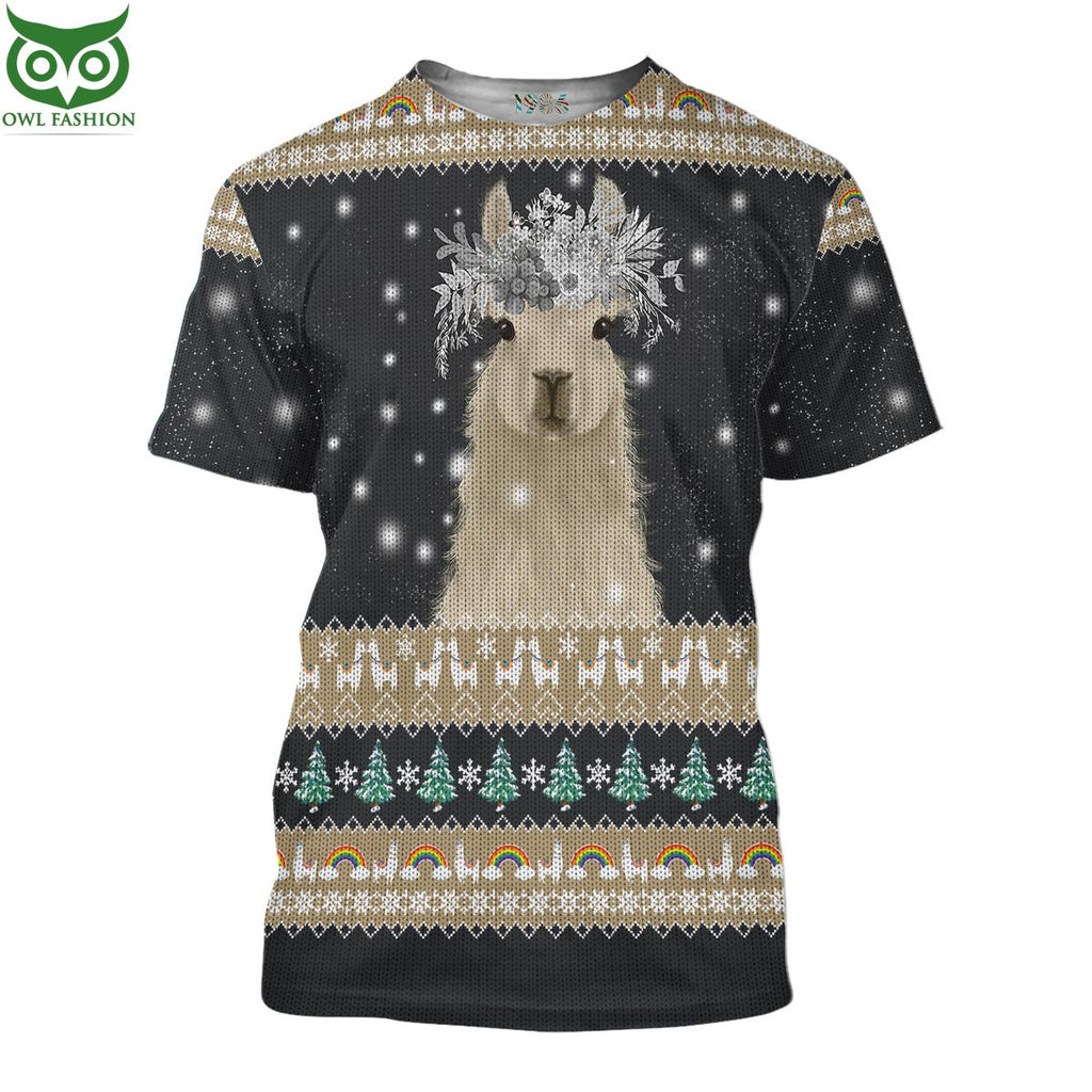 Amazing Llama Christmas Sweater 3D AOP Ugly Sweater Jumper
