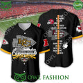 American Football Conference Kansas City Chiefs 2024 Black baseball jersey shirt