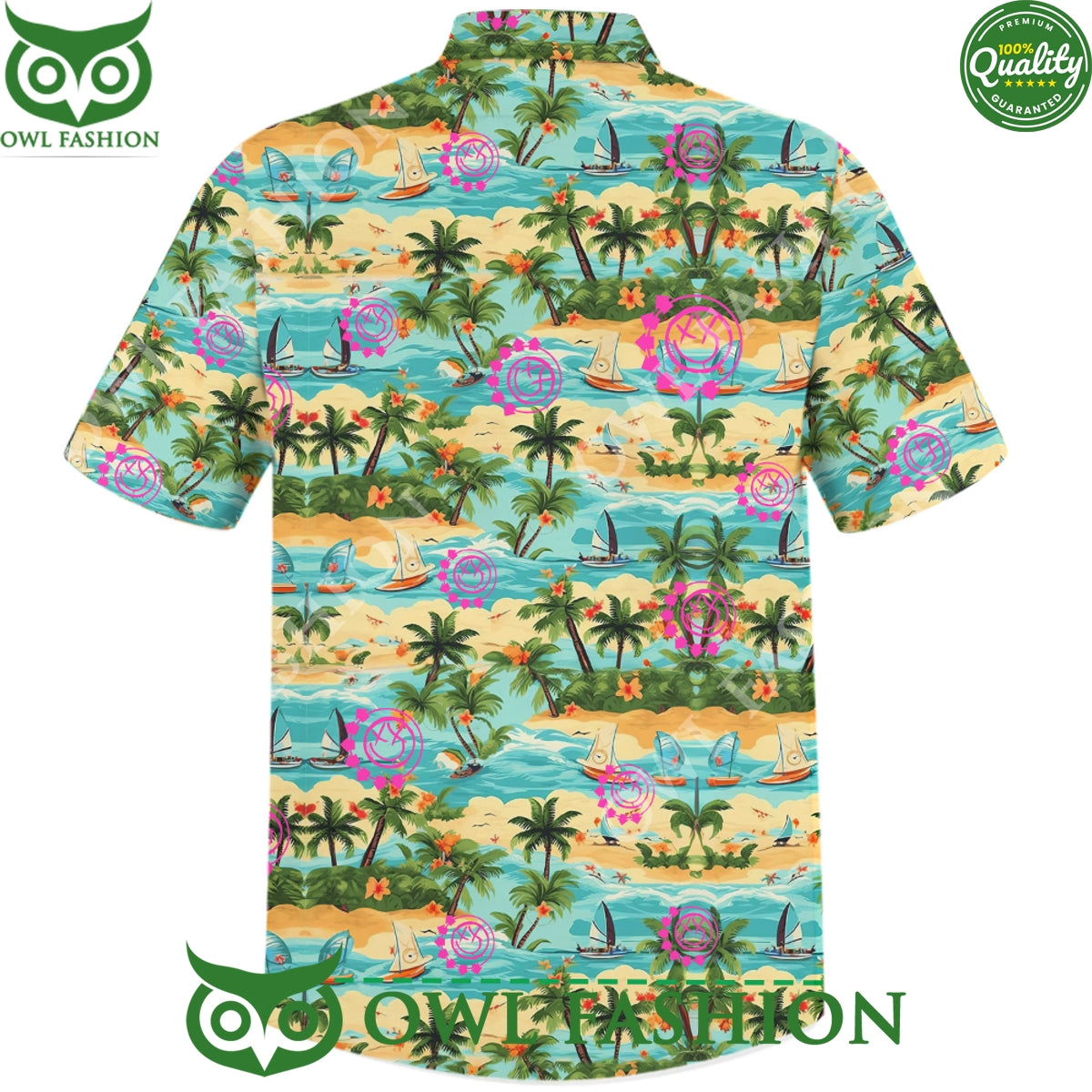 American rock Blink 182 Combo Hawaiian shirt and flip flop