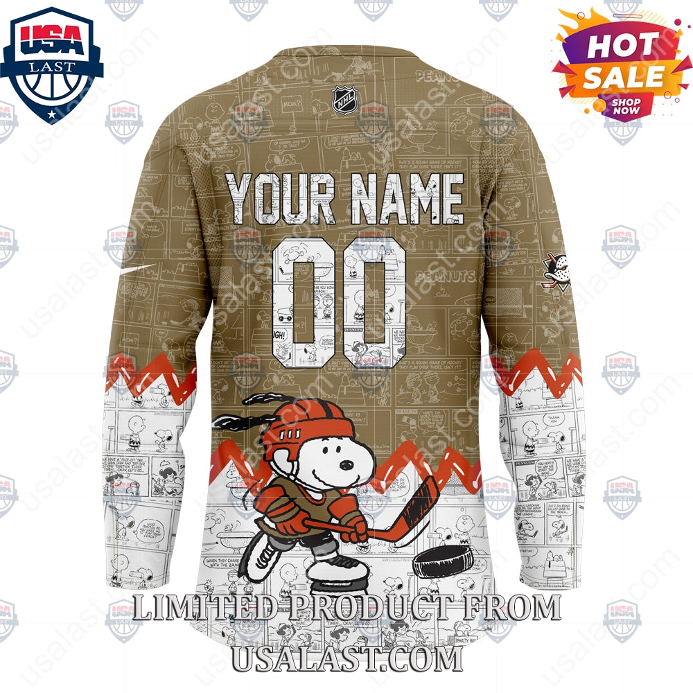 Anaheim Ducks NHL Happiness Is 75th Anniversary of Peanuts Hoodie