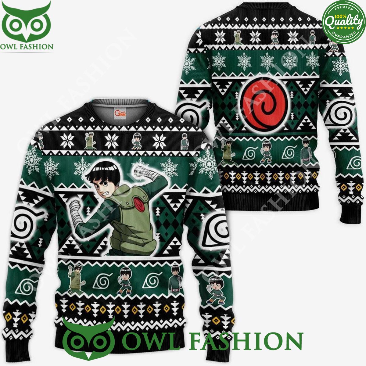 Anime Rock Lee Ugly Christmas Sweater Custom Xmas Gifts