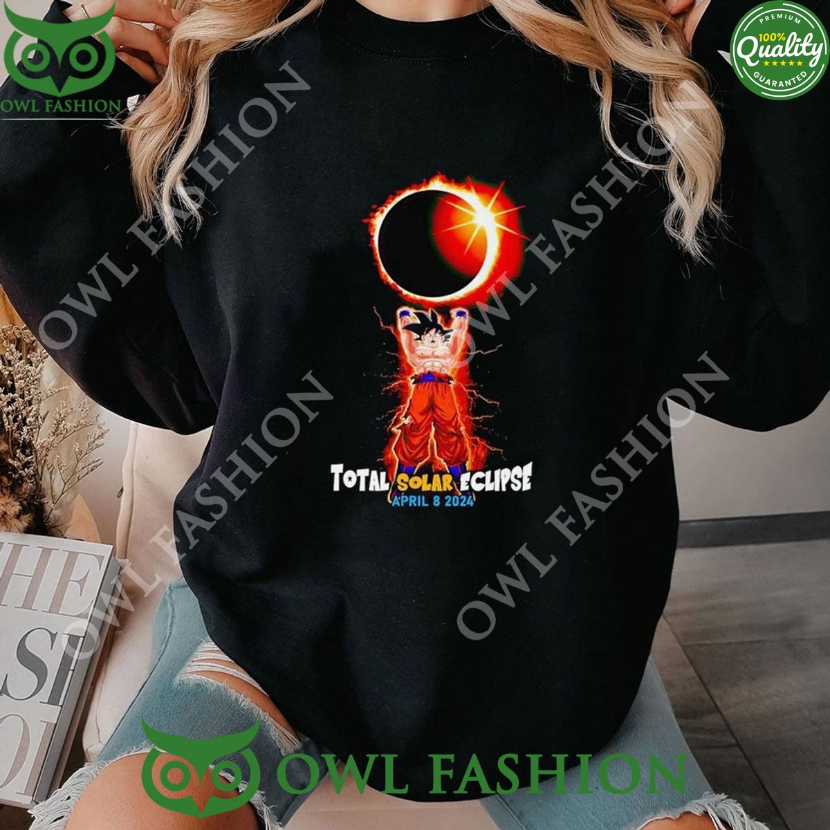 April 8 2024 Son Goku Total Solar Eclipse t Shirt