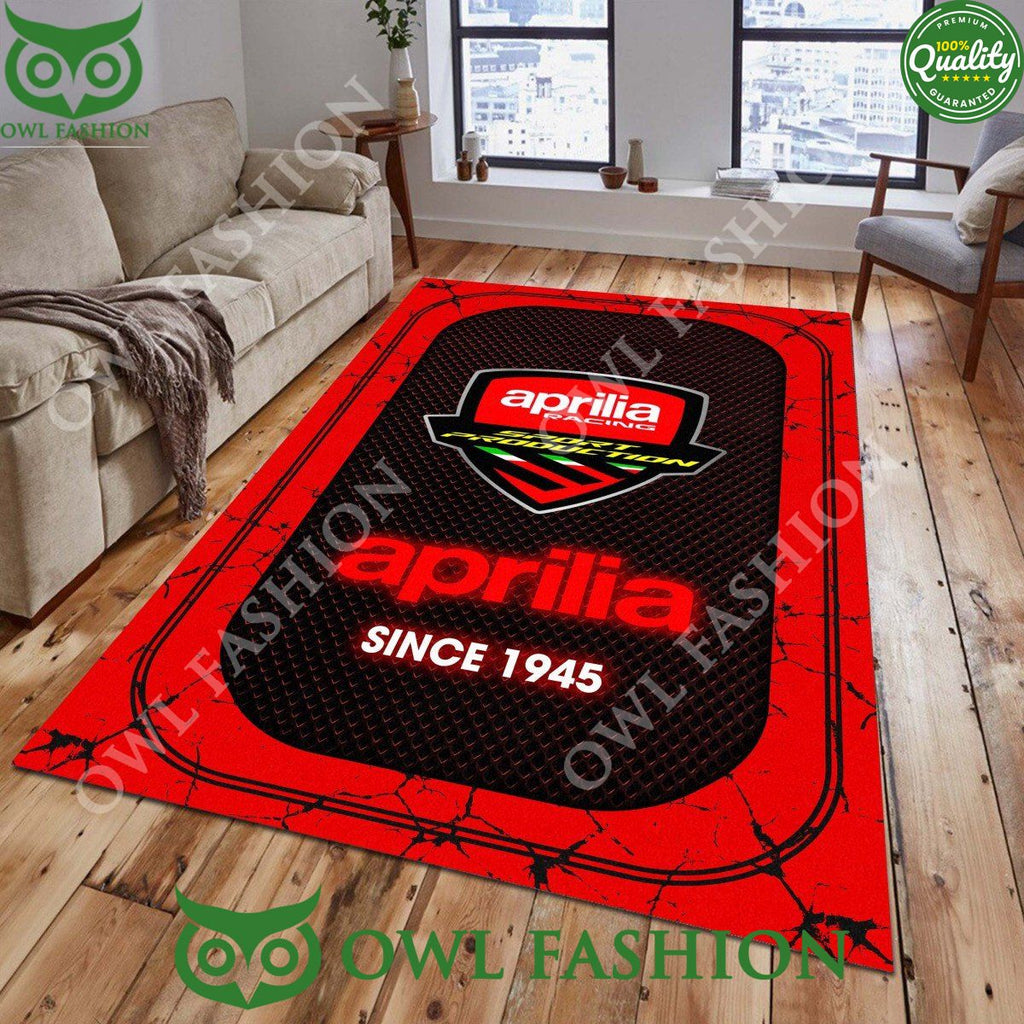 Aprilia Since 1945 Italian Logo Custom Color Rug Carpet