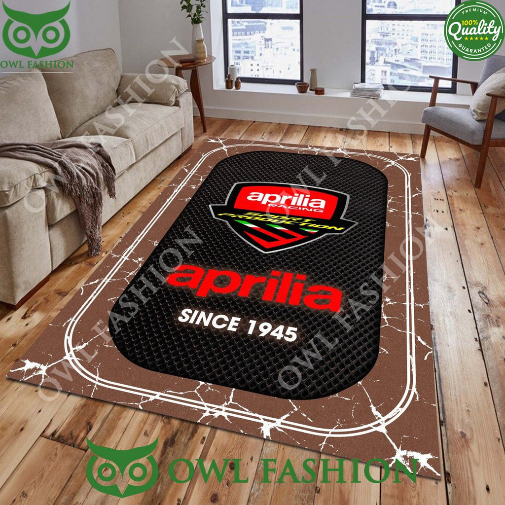 Aprilia Since 1945 Italian Logo Custom Color Rug Carpet