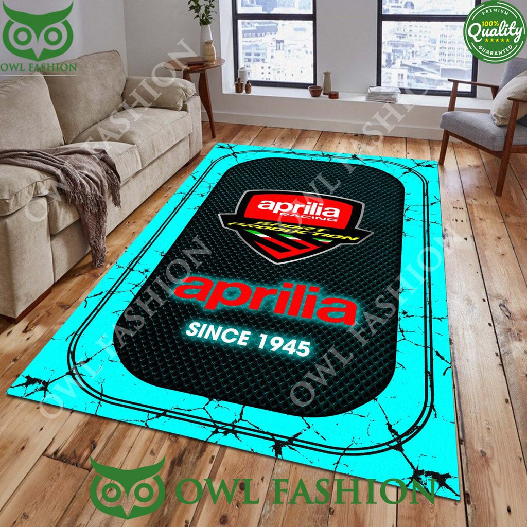 Aprilia Since 1945 Italian Logo Custom Color Rug Carpet