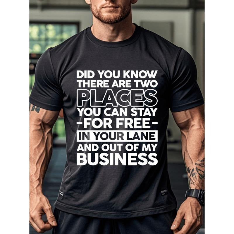 are two places you can stay for free Red plumber brand your Gunpla brand mens cotton graphic tee black crew neck FOG 100...