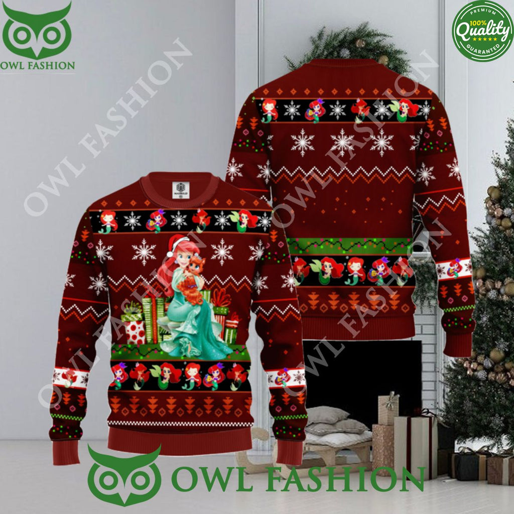 Ariel Mermaid ugly Christmas sweater Jumper