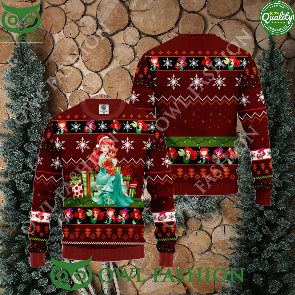 Ariel Mermaid ugly Christmas sweater Jumper