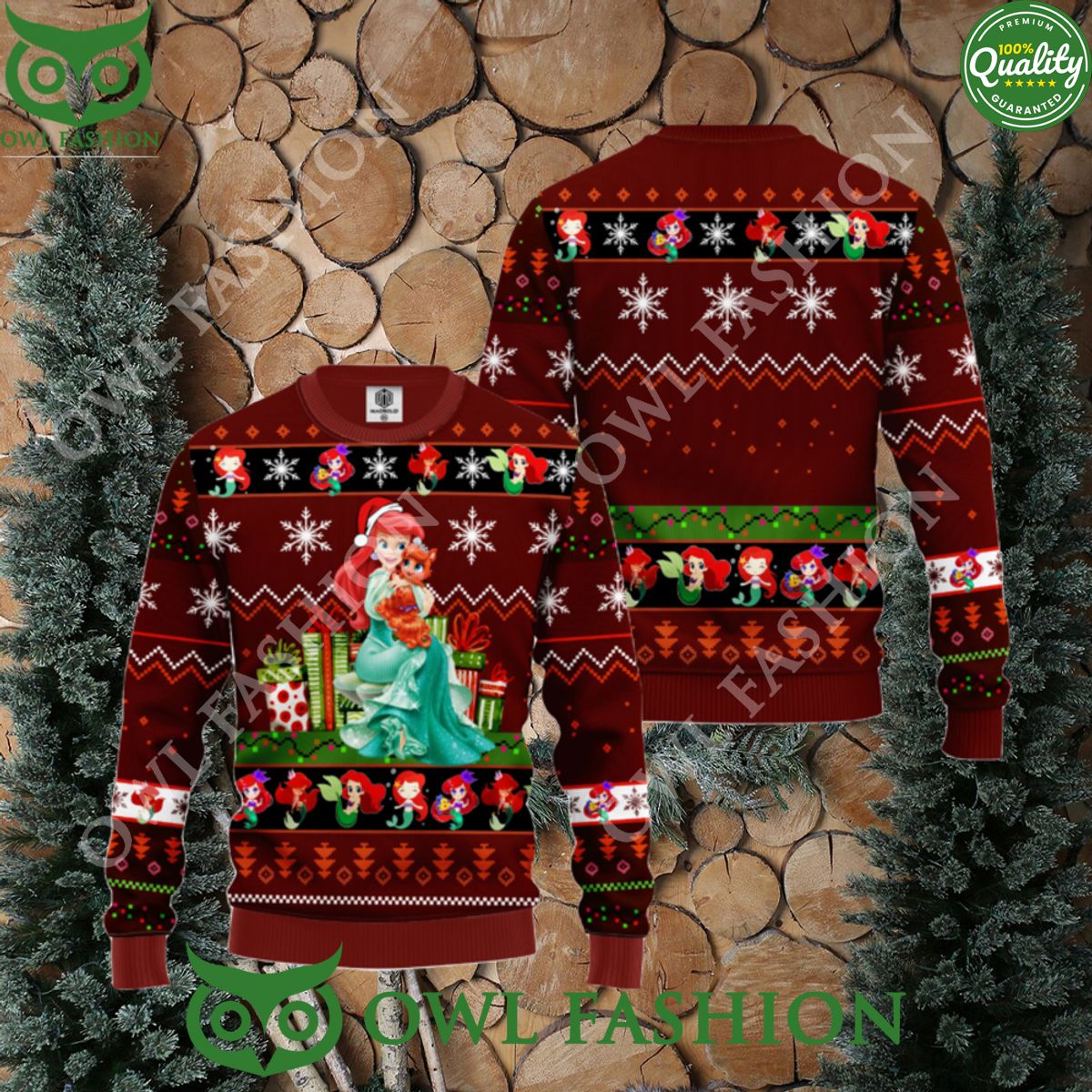 Ariel Mermaid ugly Christmas sweater Jumper