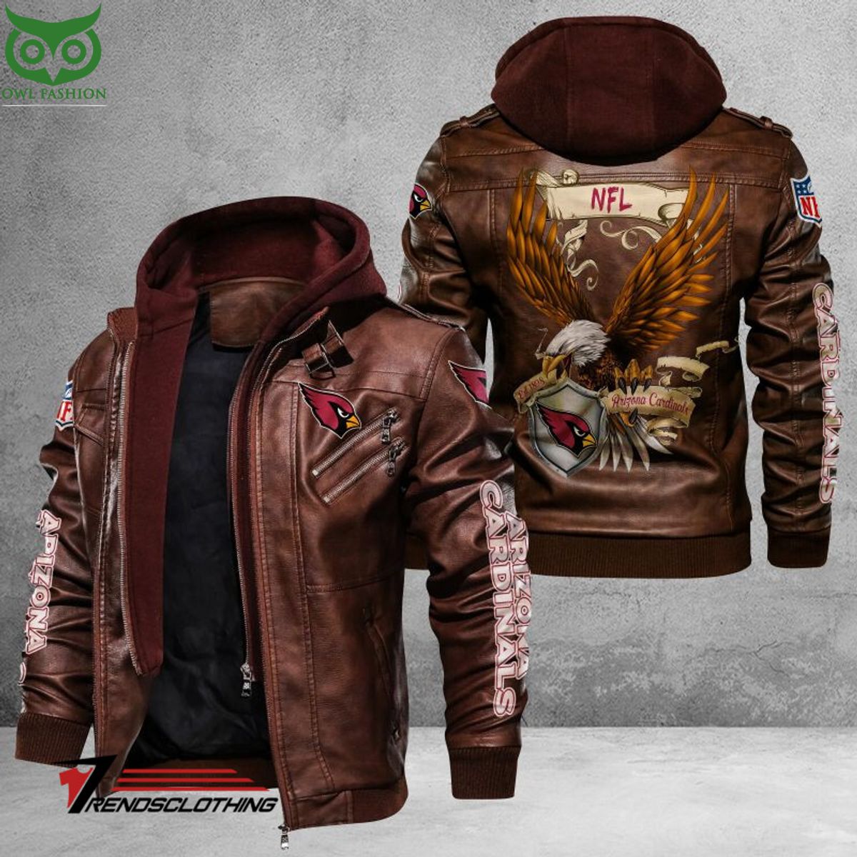 Arizona Cardinals Trending 2D Leather Jacket