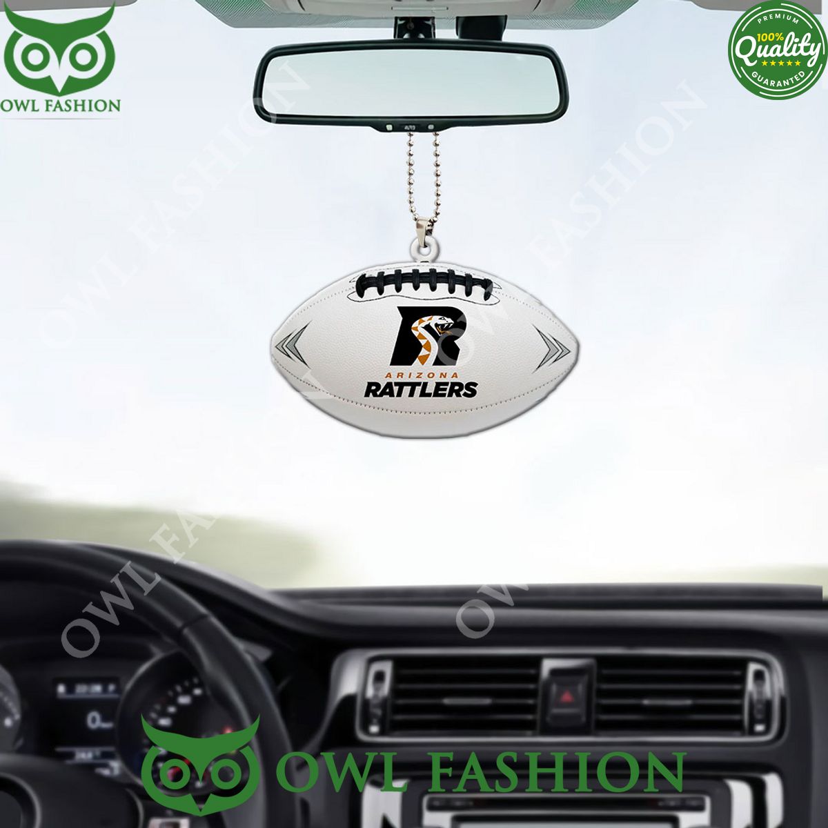 Arizona Rattlers IFL National champions 2024 ball Custom Shape Acrylic Car Ornament