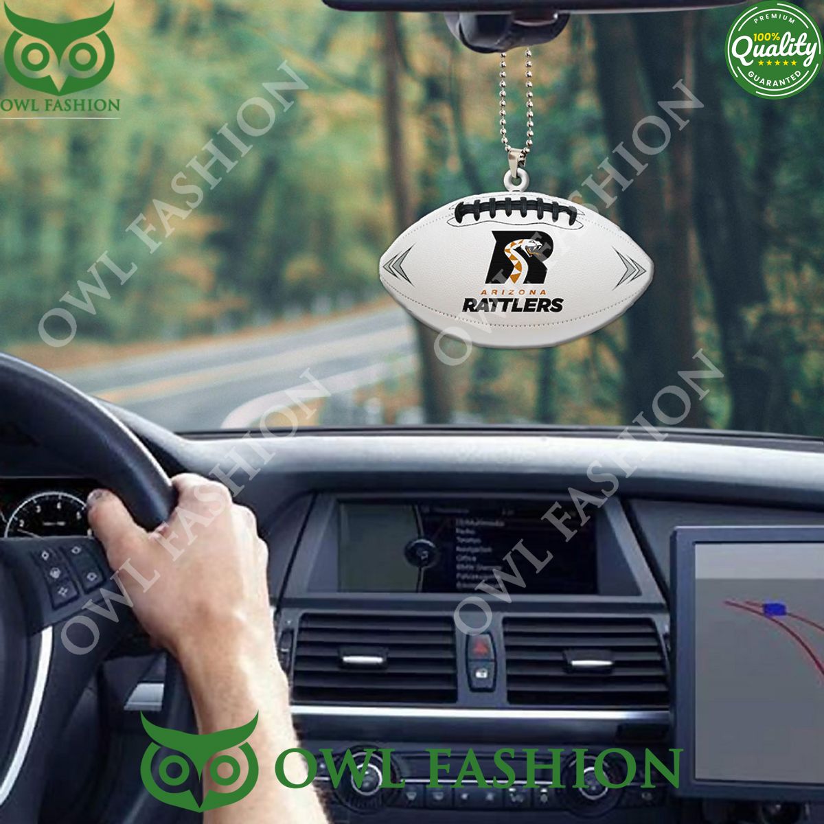 Arizona Rattlers IFL National champions 2024 ball Custom Shape Acrylic Car Ornament