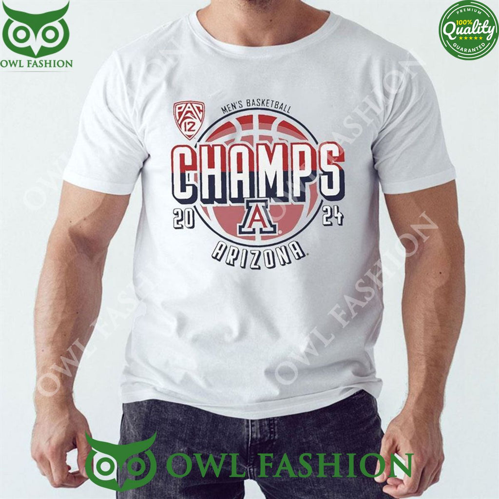 Arizona Wildcats 2024 Pac-12 Men’s Basketball Regular Season Champions 2D T-shirt
