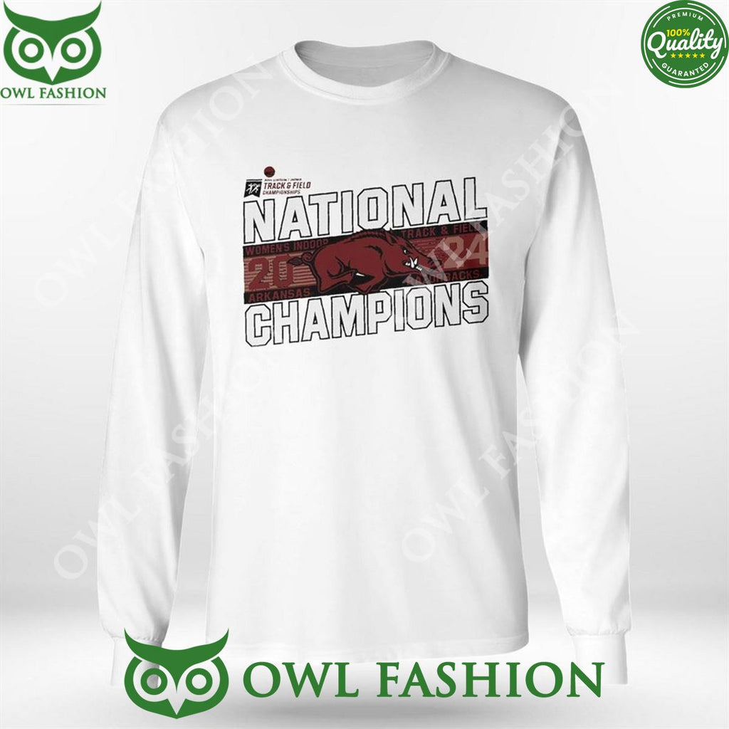Arkansas Razorbacks 2024 Ncaa Women’s Indoor Track And Field National Champions 2D T-shirt