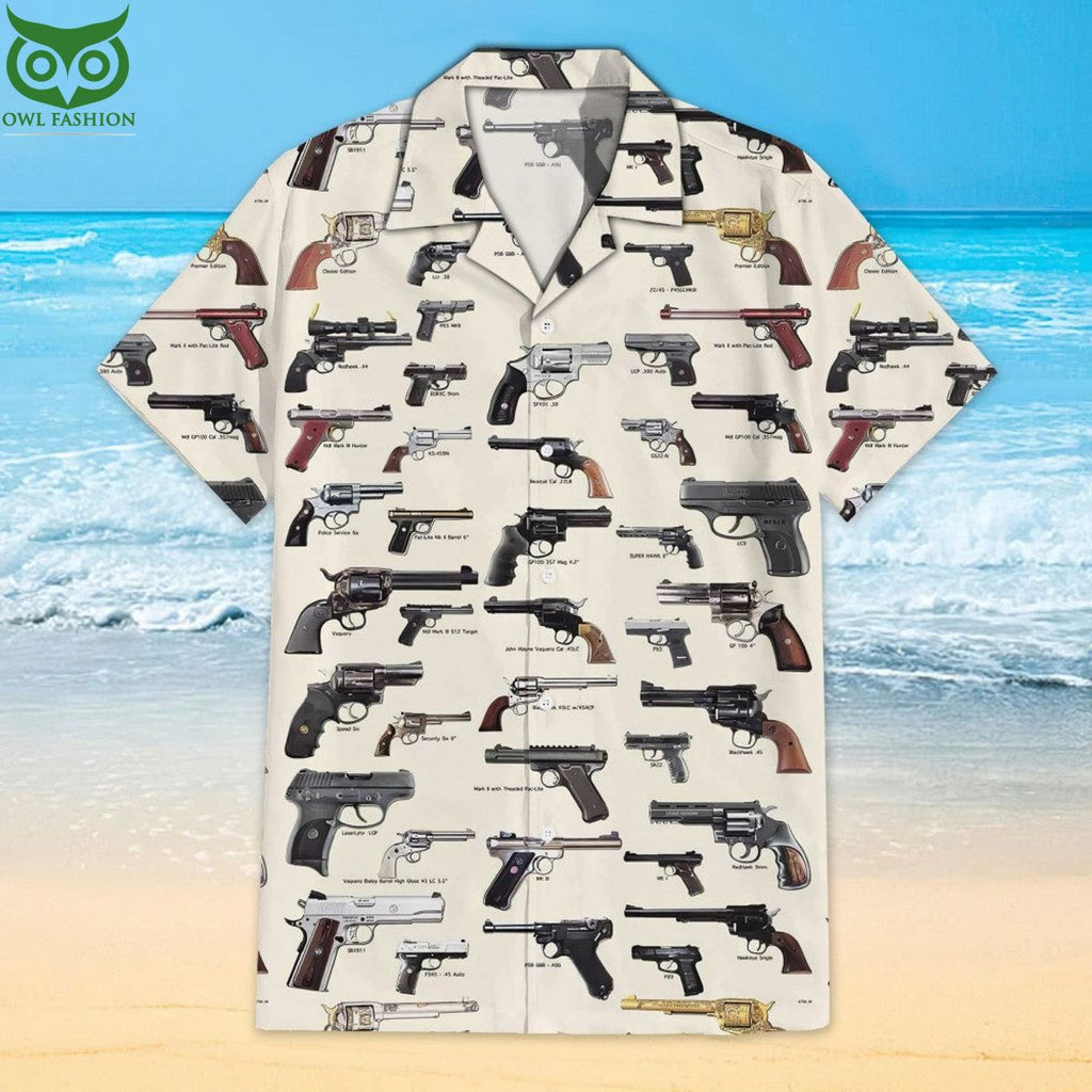 Armory Pistol Globe Collection Hawaiian Shirt