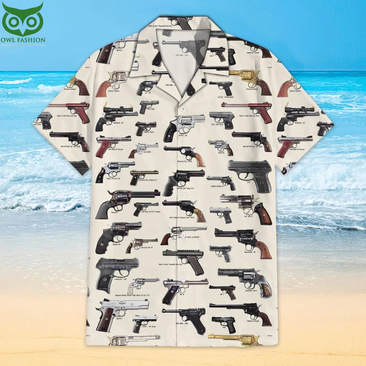 Armory Pistol Globe Collection Hawaiian Shirt