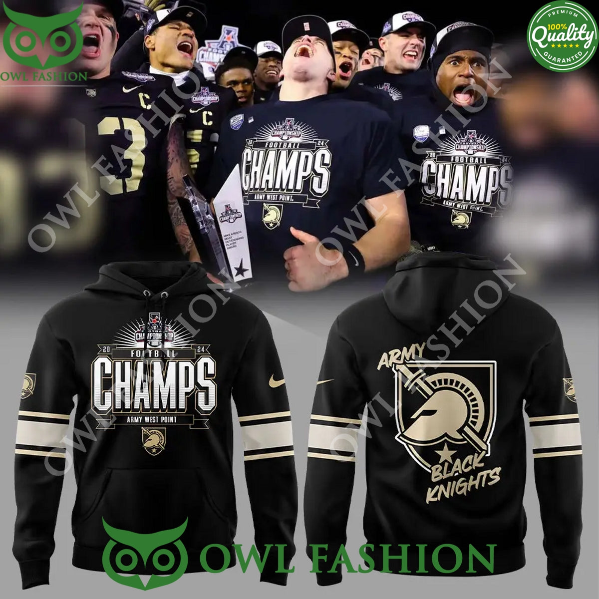 Army Black Knights 2024 is on AAC Football Conference Champions Hoodie