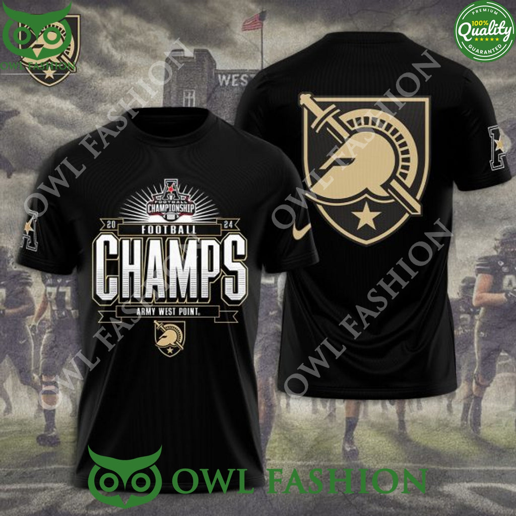 Army Black Knights Football Champs Army West point 2024 3d hoodie
