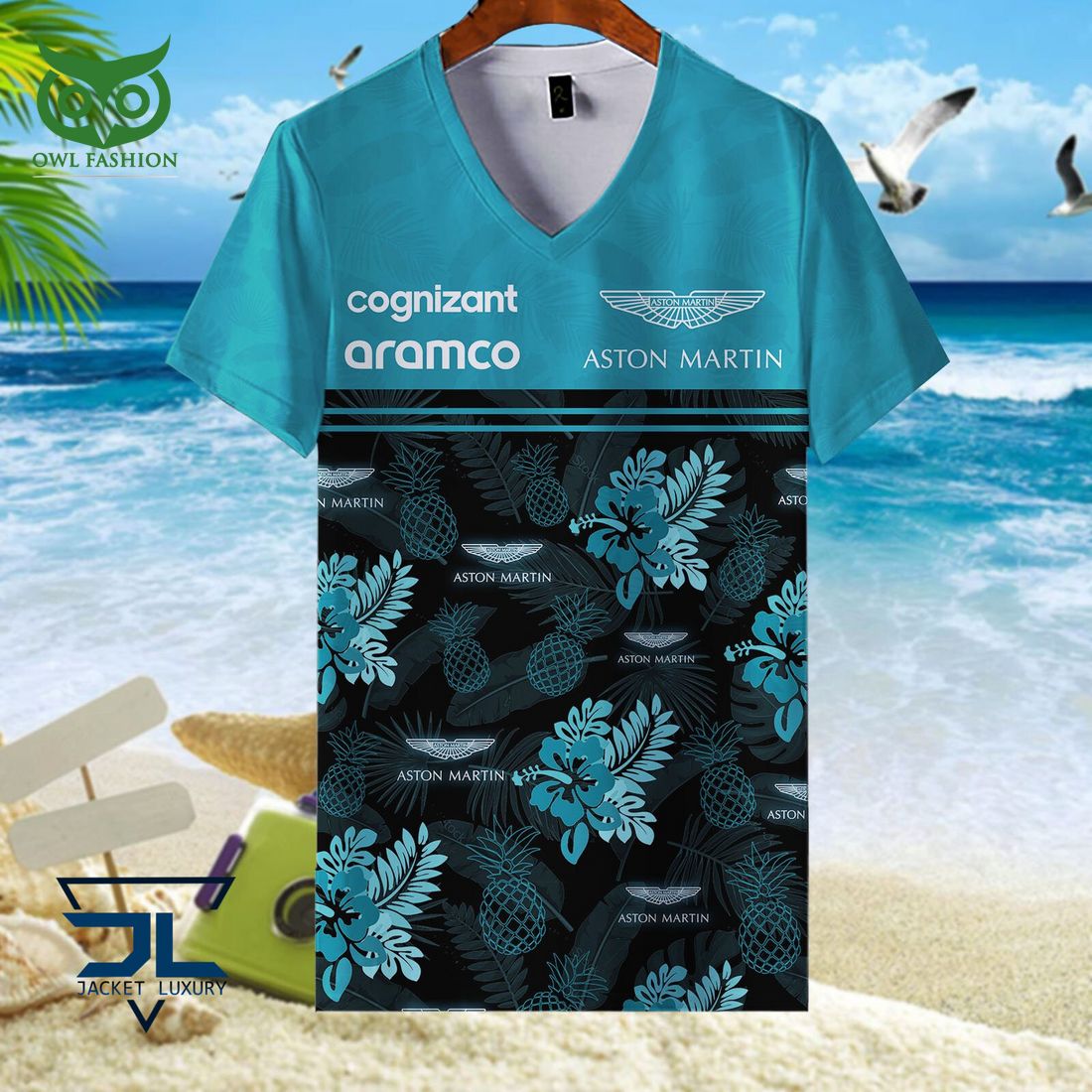 Aston Martin Cognizant F1 Team F1 Hot Hawaiian Shirt