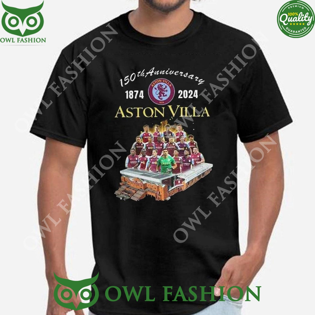 Aston Villa 150th Anniversary 1874 2024 2D T-shirt Hoodie