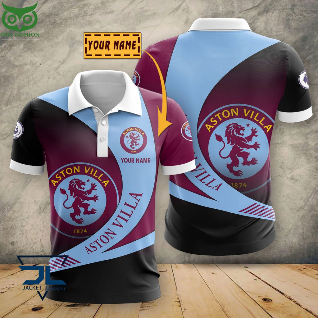 Aston Villa F.C Premier League 2023 Customized 3D Polo Tshirt