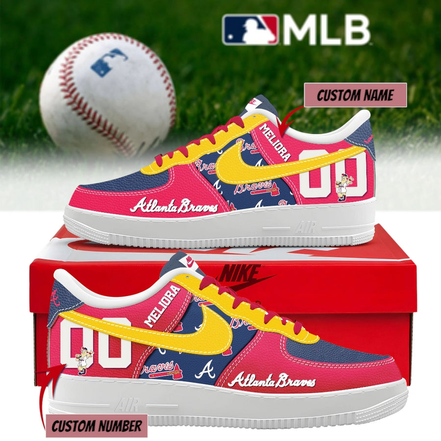 Atlanta Braves Personalized Air Force 1 Shoes