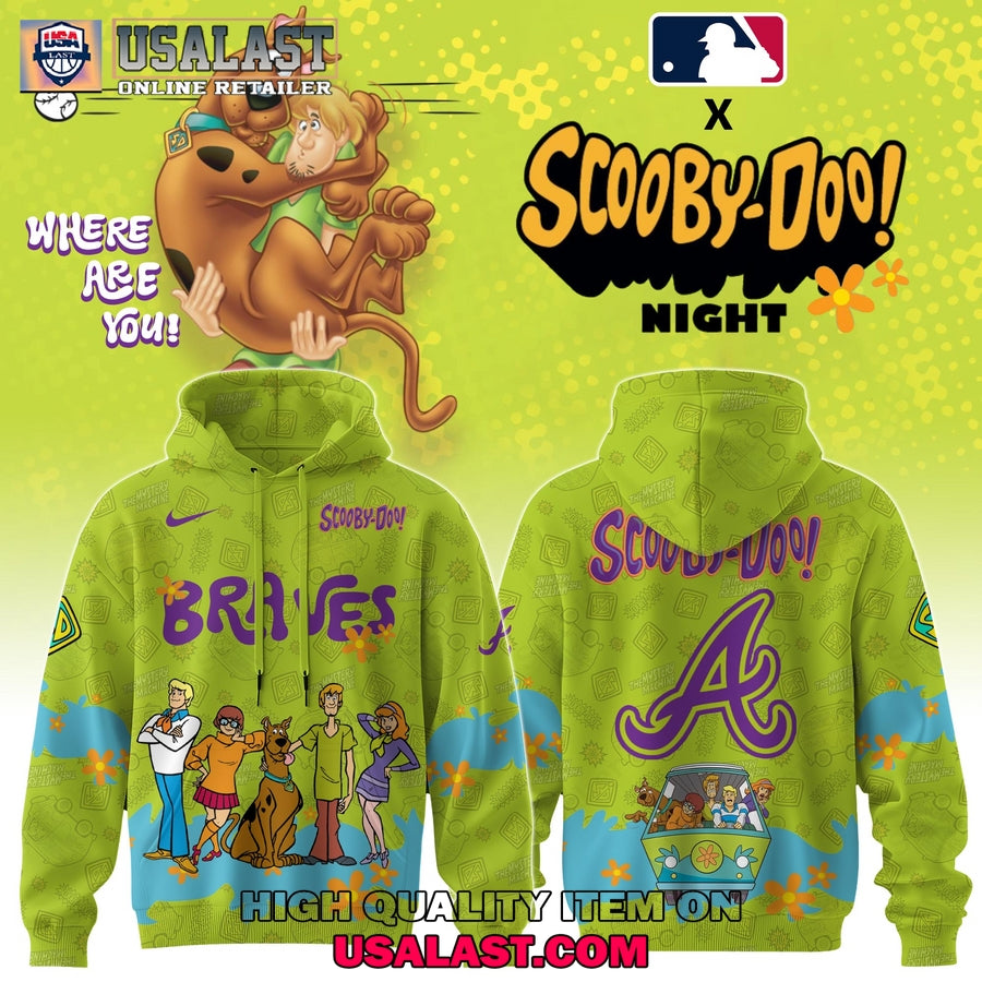 Atlanta Braves Scooby Doo Night 3D Hoodie Set
