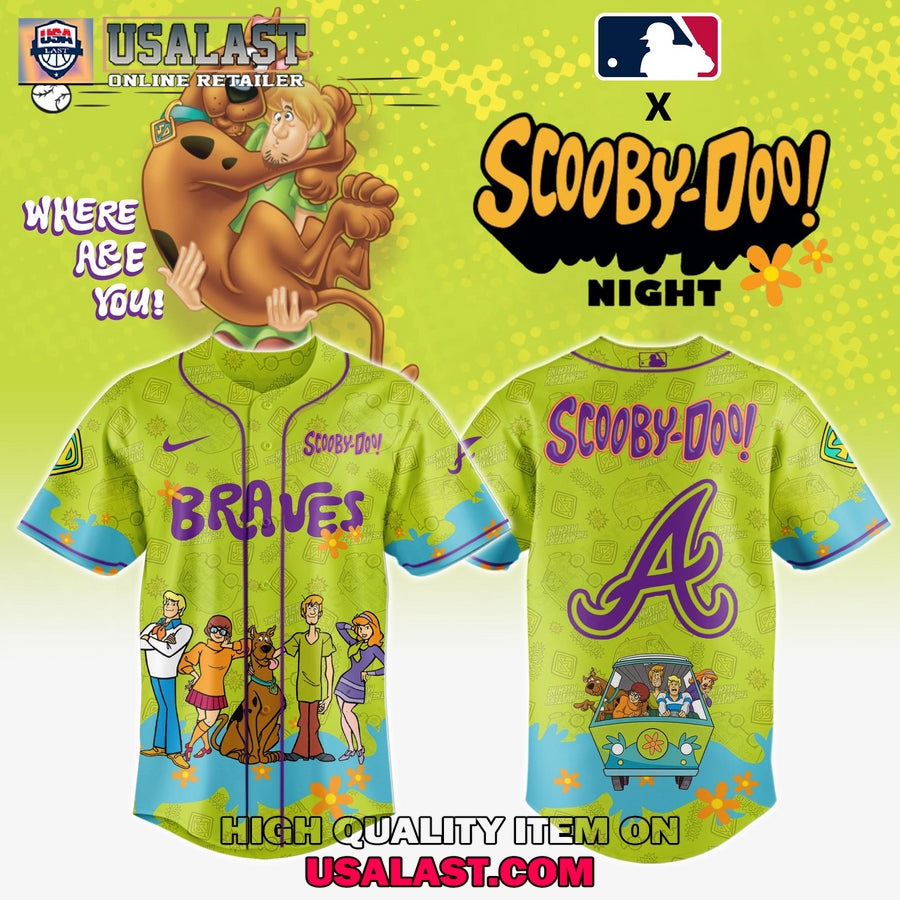 Atlanta Braves Scooby Doo Night 3D Hoodie Set