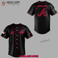 Atlanta Braves x Metallica Night Black Baseball Jersey