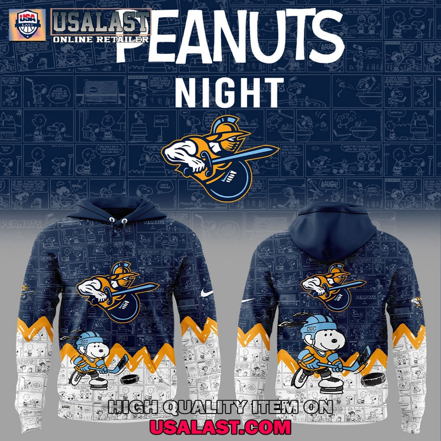 Atlanta Gladiators 75th Anniversary of Peanuts Hoodie Jersey Shirt