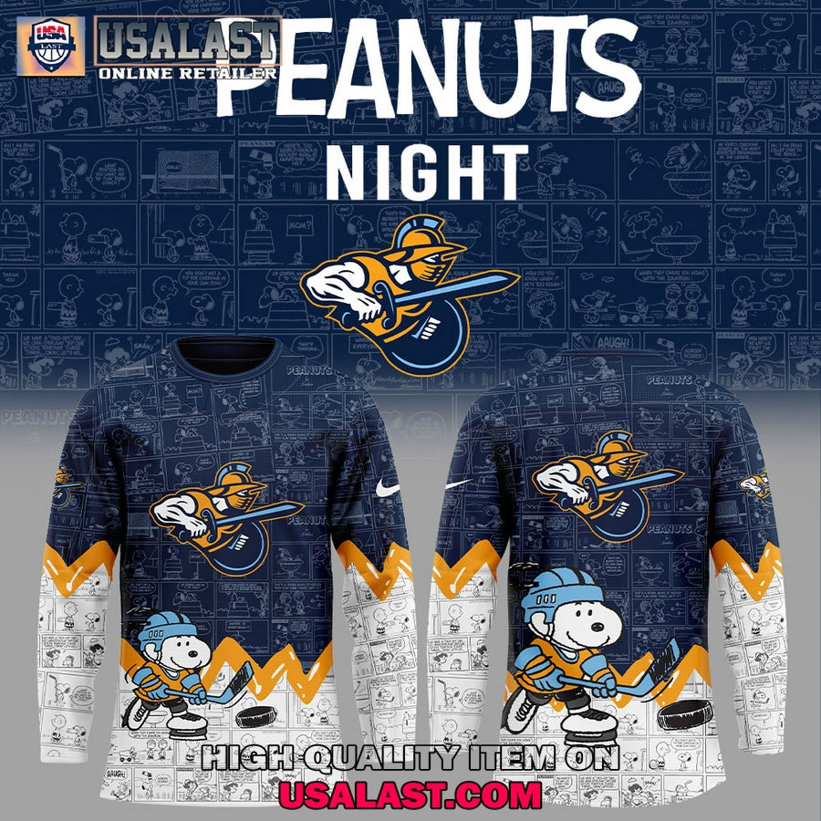 Atlanta Gladiators 75th Anniversary of Peanuts Hoodie Jersey Shirt
