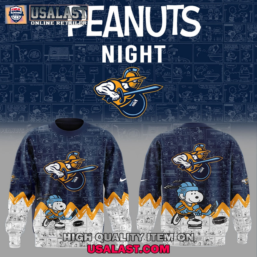 Atlanta Gladiators 75th Anniversary of Peanuts Hoodie Jersey Shirt